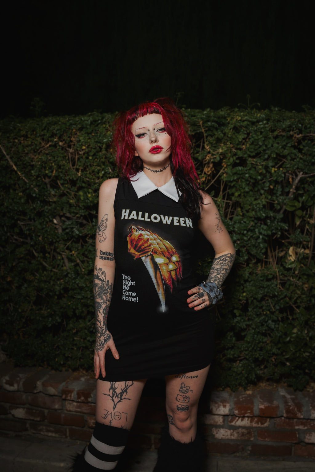 Vera's Eyecandy Halloween Movie Collar Horror Dress