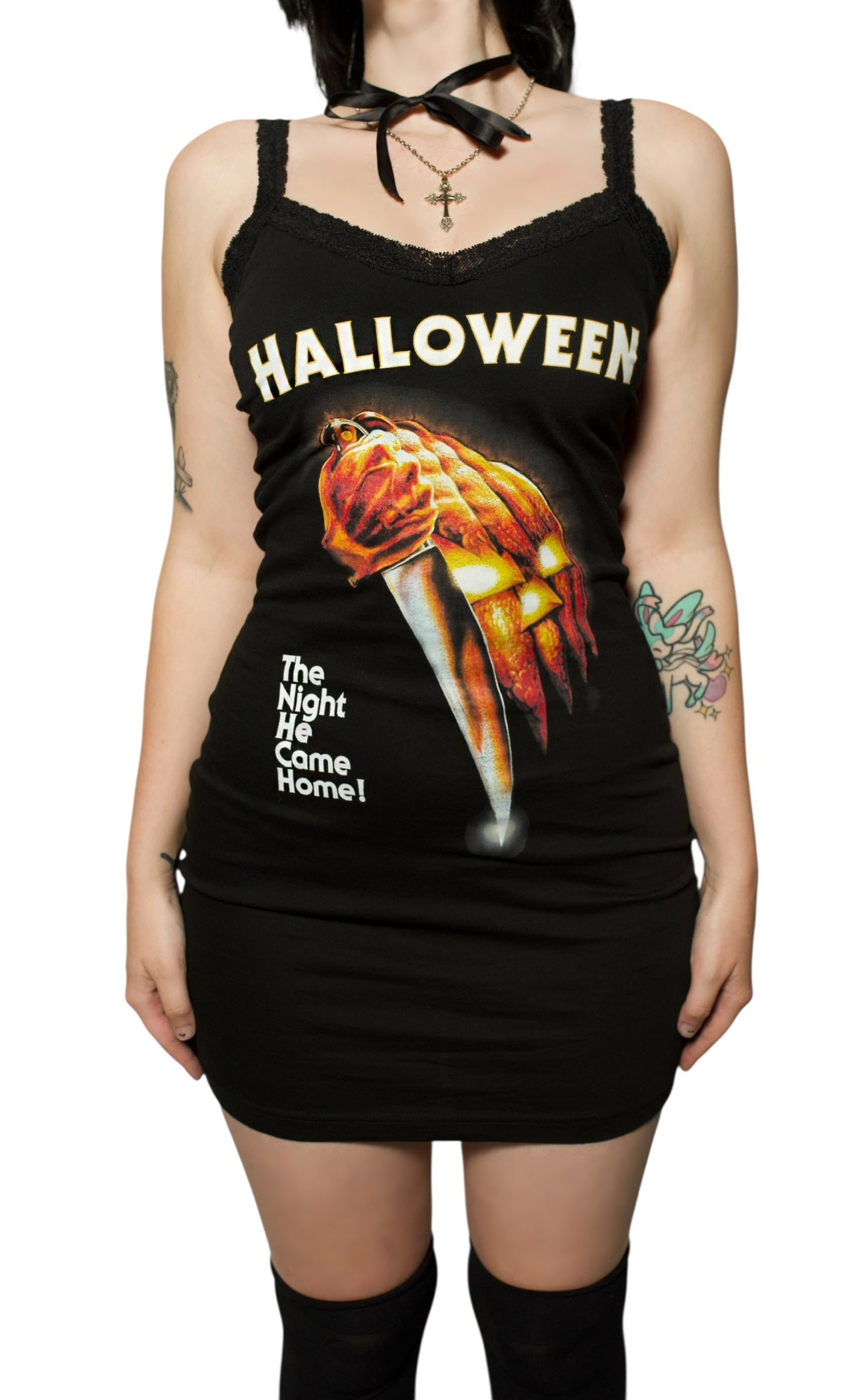 Vera's Eyecandy Halloween Lace Strap Dress