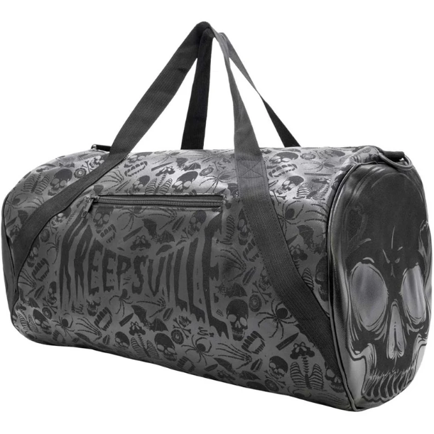 Kreepsville 666 Black Skull Duffle Zip Bag