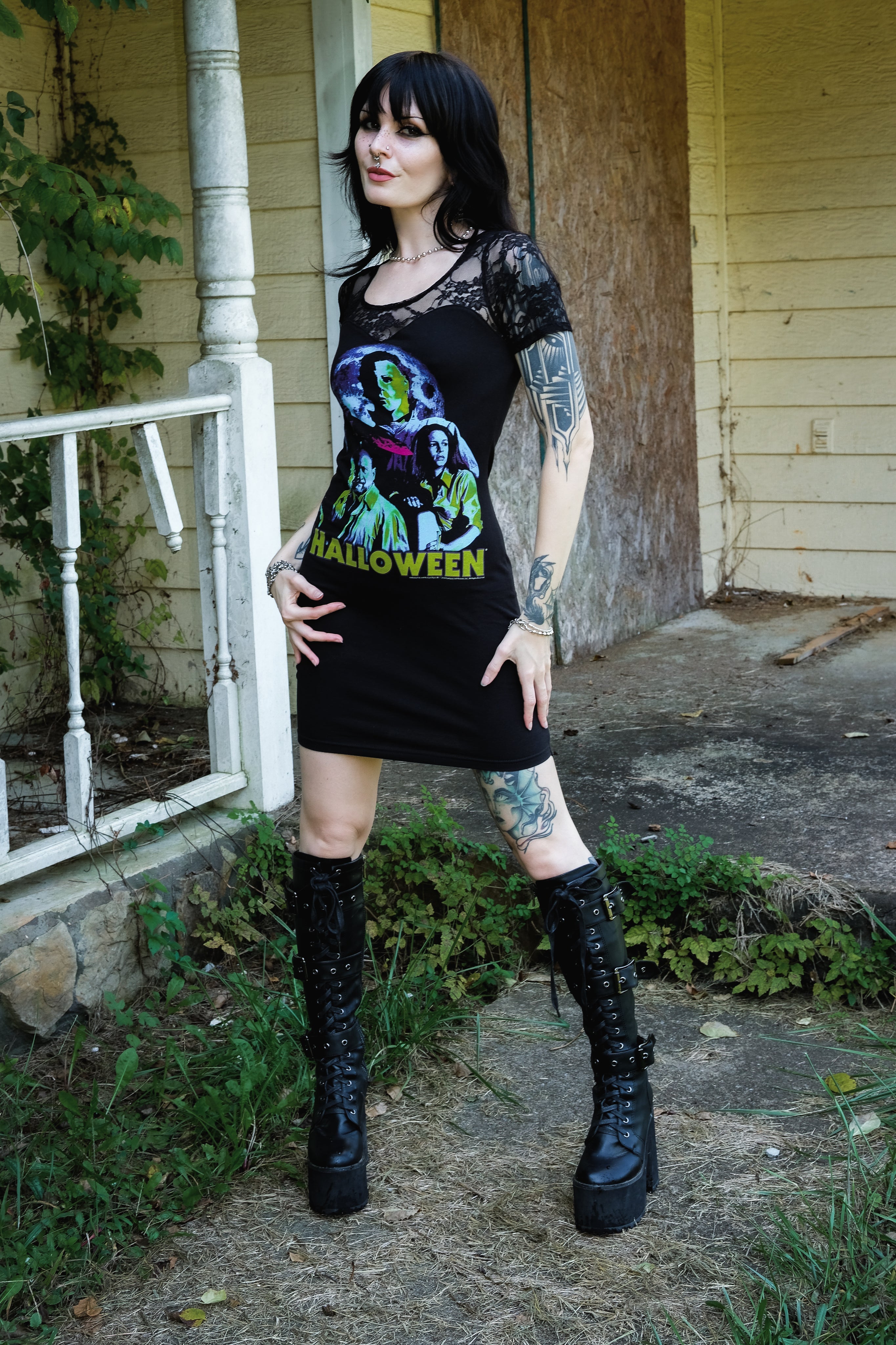 Vera's Eyecandy Halloween Lace Horror Dress