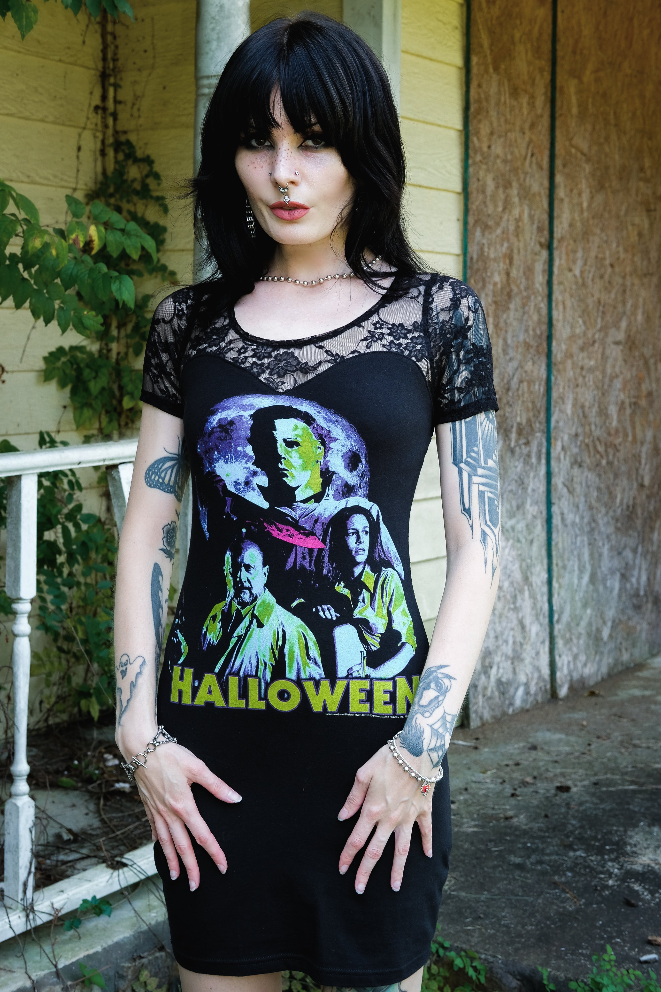 Vera's Eyecandy Halloween Lace Horror Dress