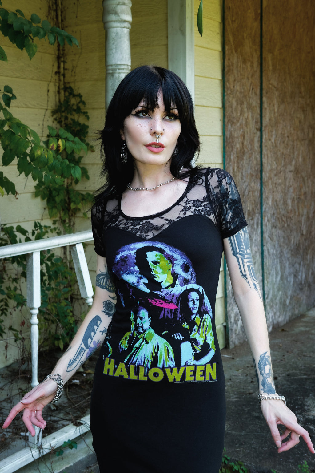 Vera's Eyecandy Halloween Lace Horror Dress