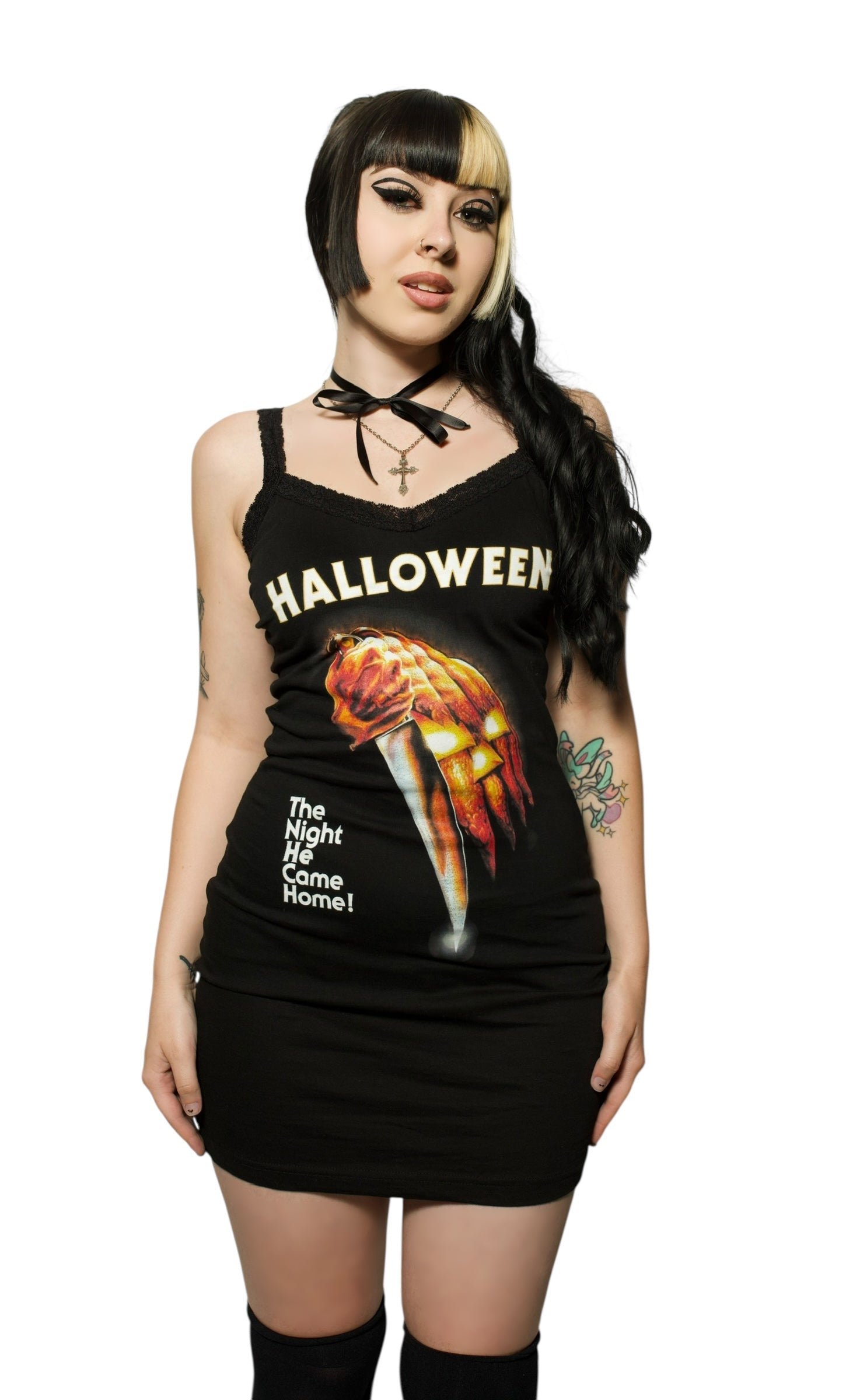 Vera's Eyecandy Halloween Lace Strap Dress