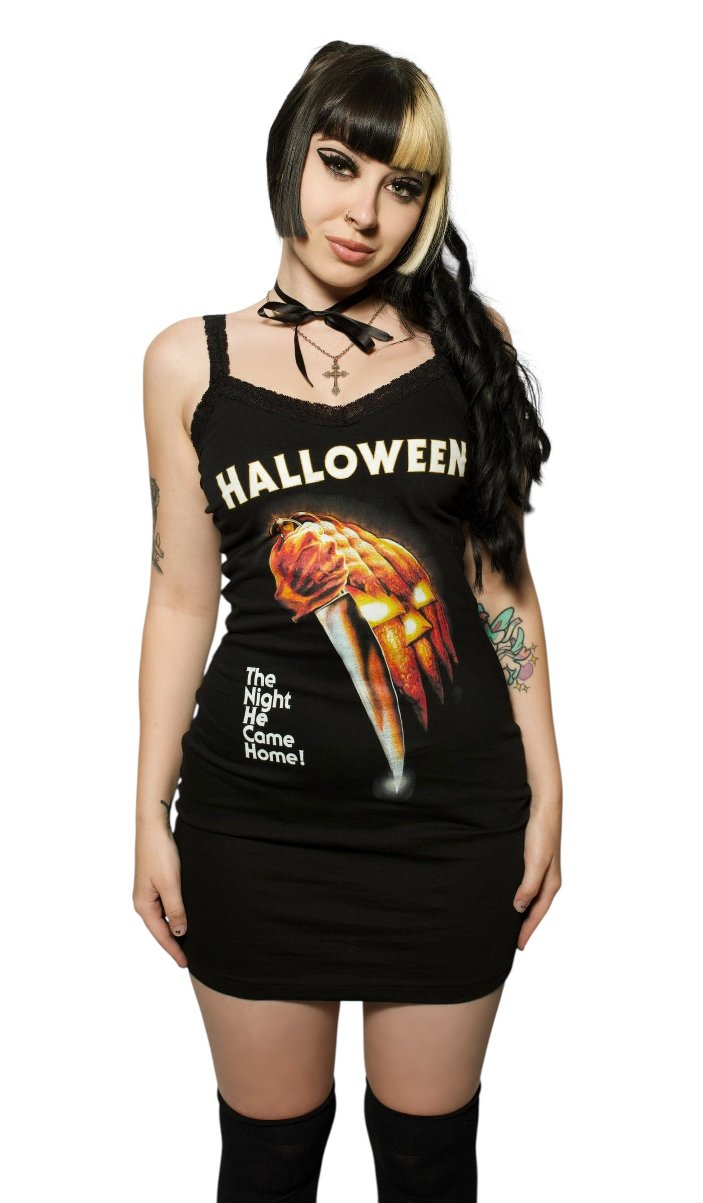 Vera's Eyecandy Halloween Lace Strap Dress