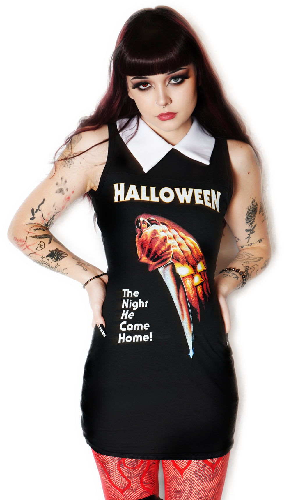 Vera's Eyecandy Halloween Movie Collar Horror Dress