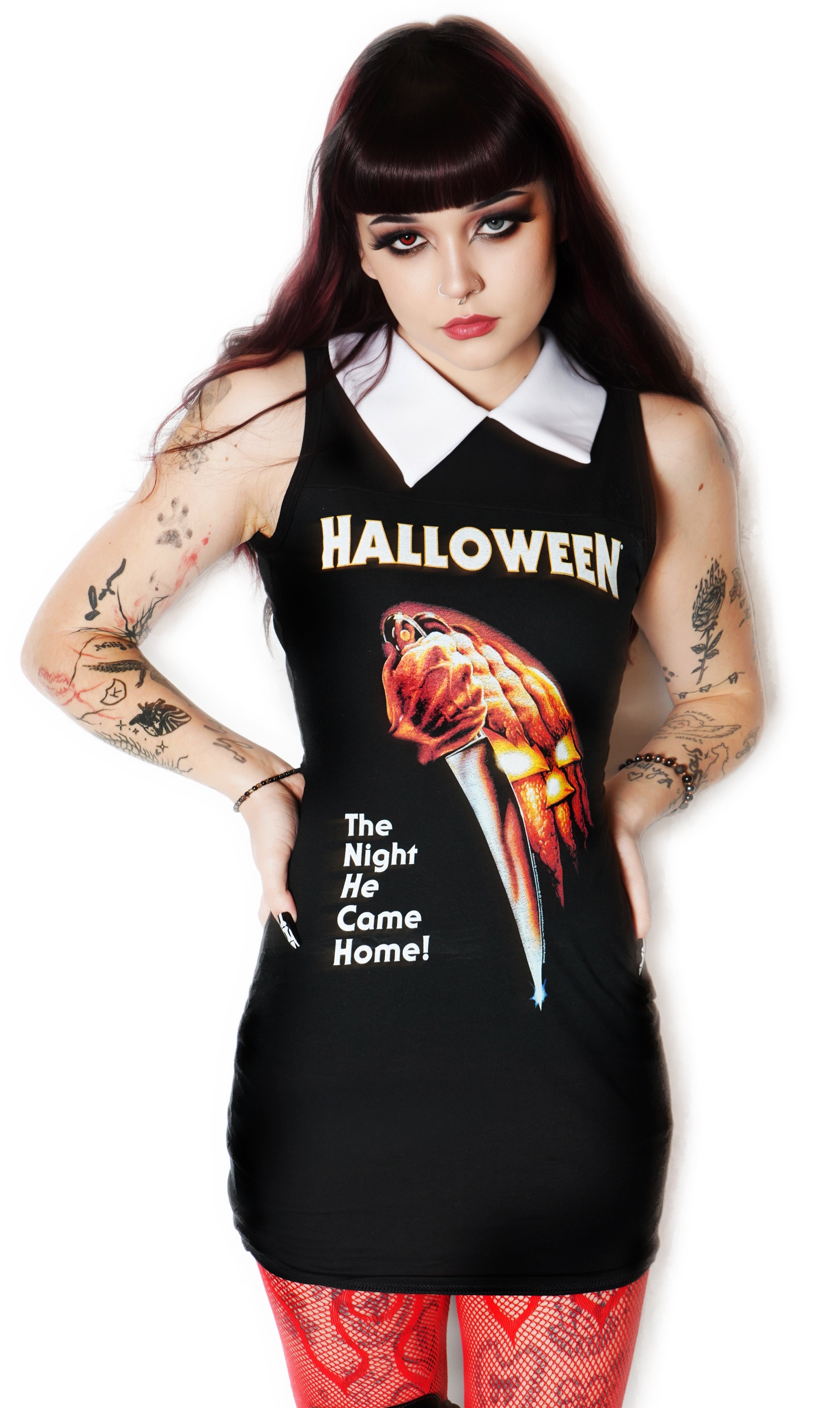 Vera's Eyecandy Halloween Movie Collar Horror Dress