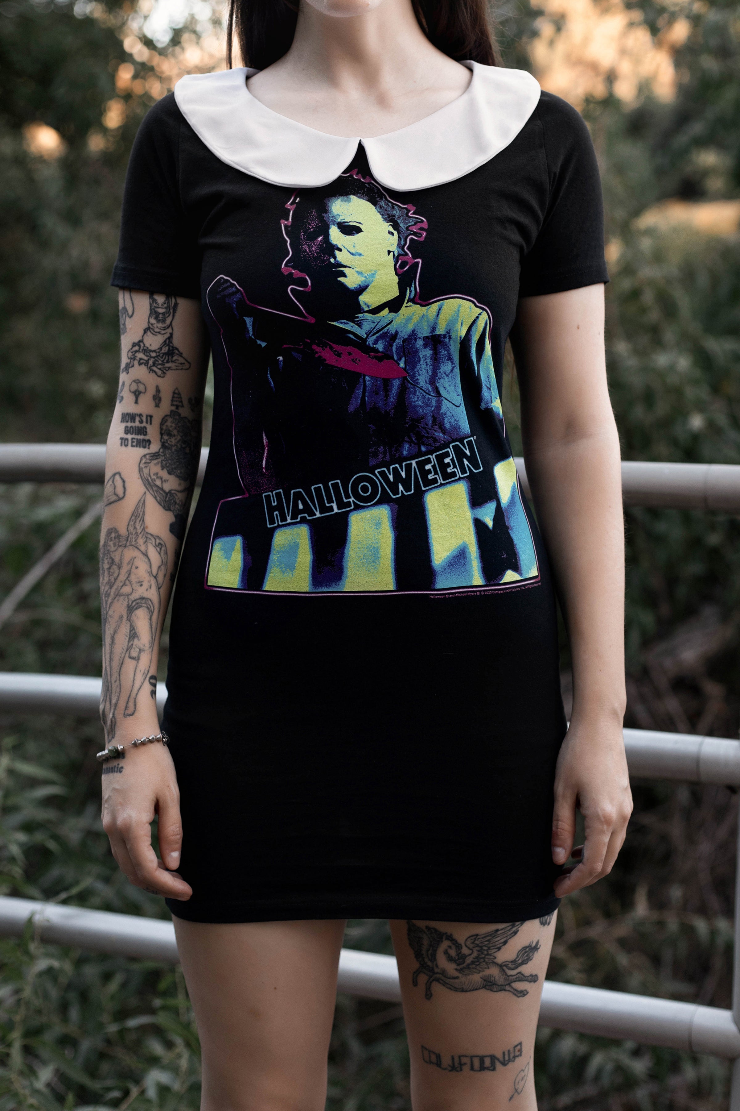 Vera's Eyecandy Halloween Movie Peter Pan Collar Dress