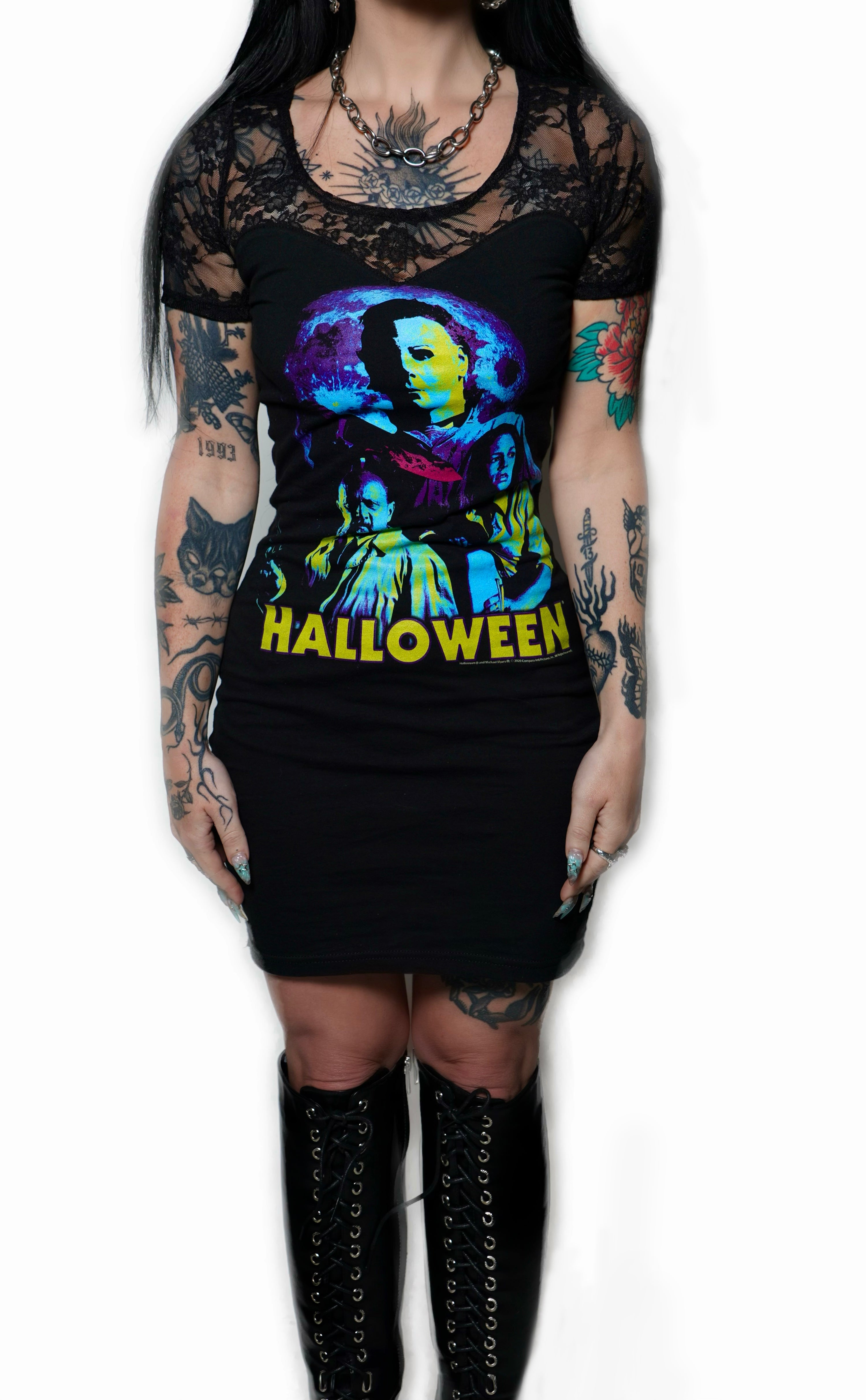 Vera's Eyecandy Halloween Lace Horror Dress