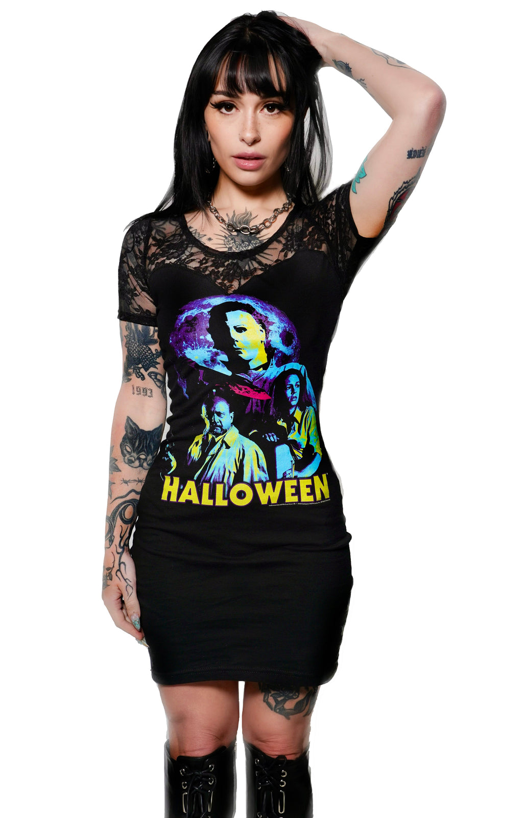 Vera's Eyecandy Halloween Lace Horror Dress