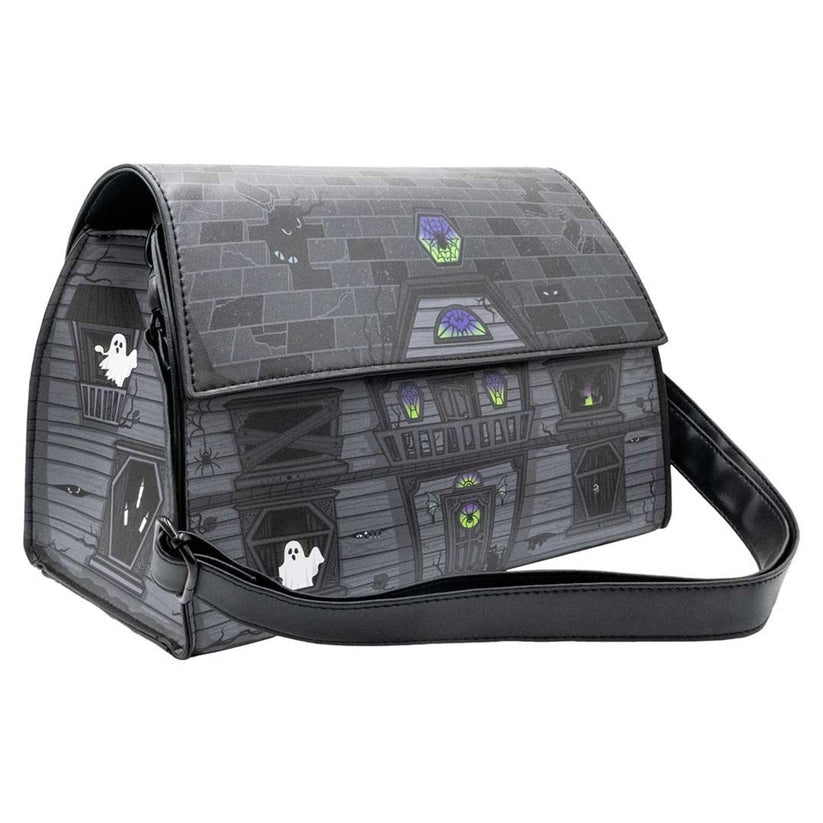 Kreepsville 666 Haunted House Doctor's Bag Vegan Purse Magnet Clasp Handle Strap