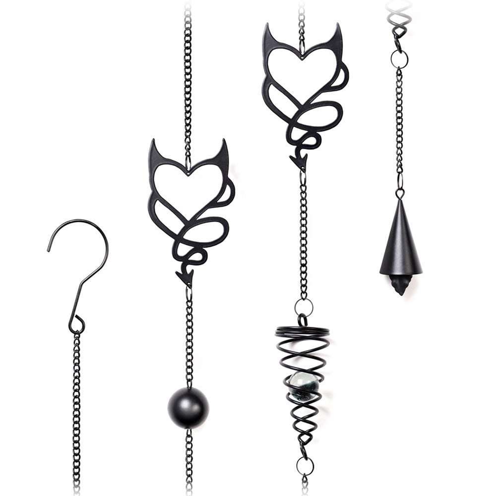 Alchemy Gothic Devil Heart Hanging Decor Wind Chime HD19