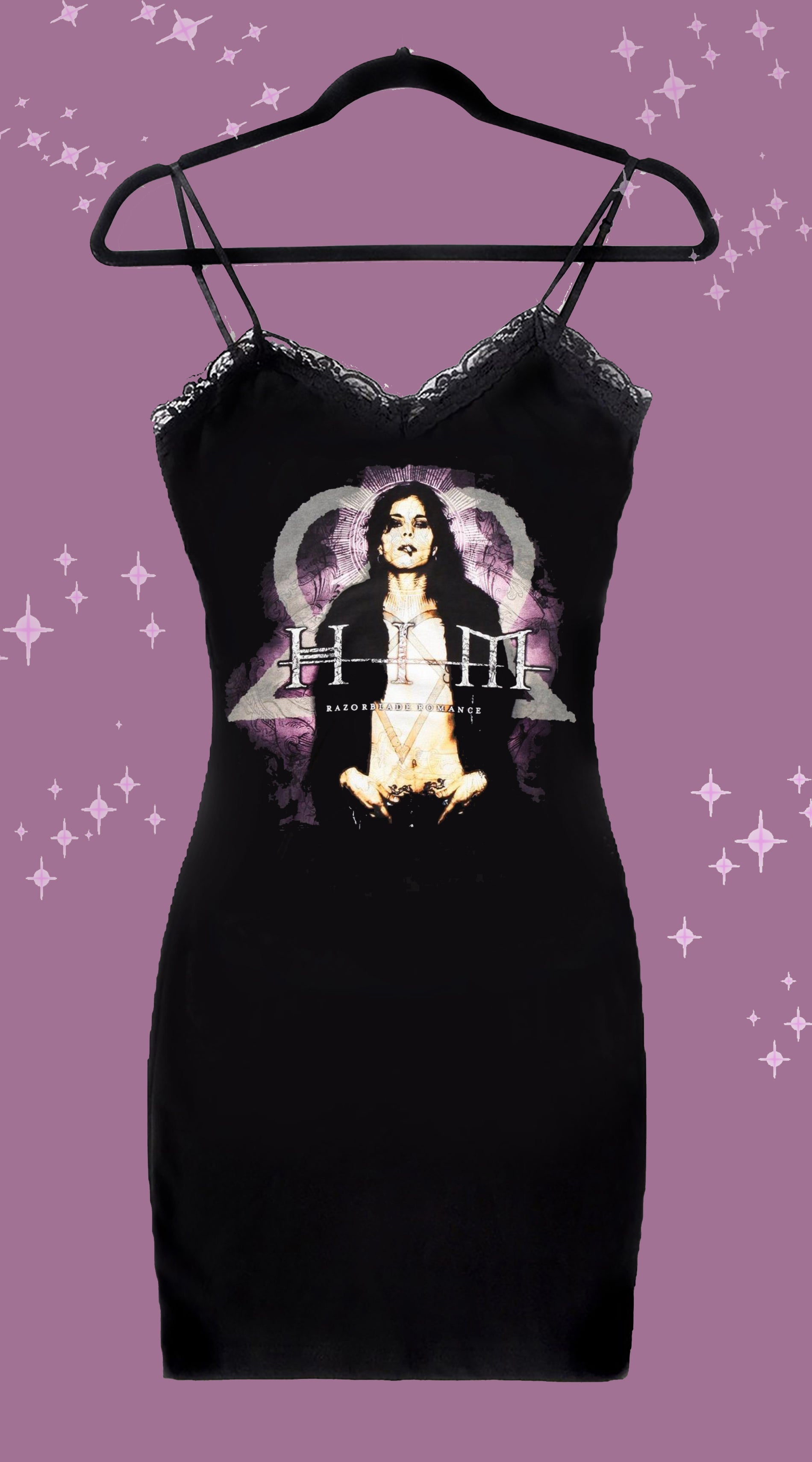 Vera's Eyecandy HIM Razorblade Romance Lace Strap Dress