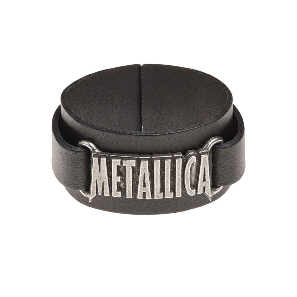 Alchemy Gothic Metallica Logo Leather Wrist Strap