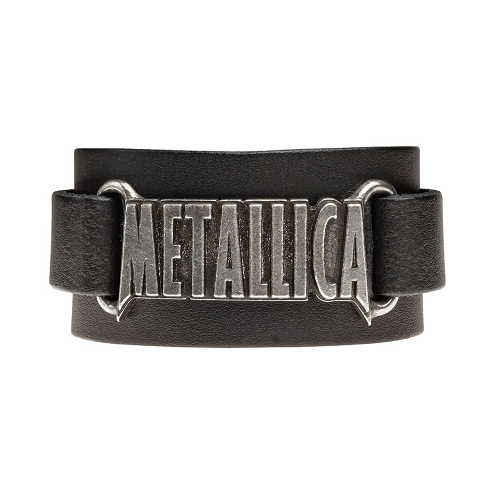 Alchemy Gothic Metallica Logo Leather Wrist Strap