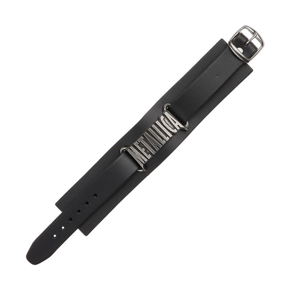 Alchemy Gothic Metallica Logo Leather Wrist Strap