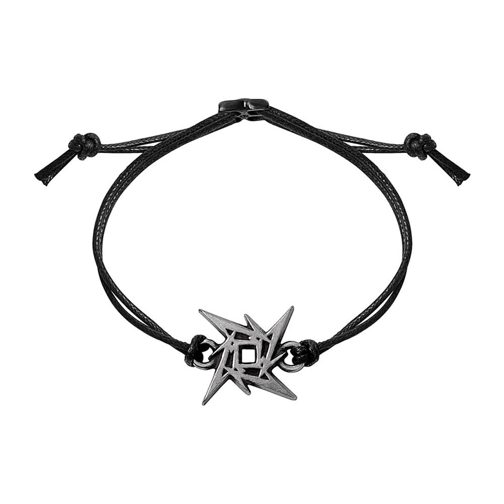 Alchemy Gothic Metallica Ninja Star Cord Bracelet HRWL459