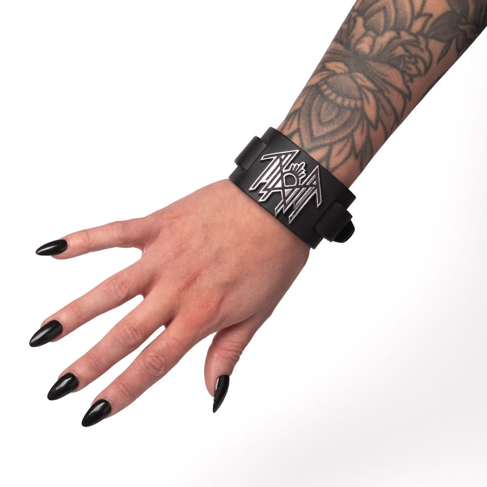 Alchemy Gothic Sleep Token Band Leather Wrist Strap HRWL465