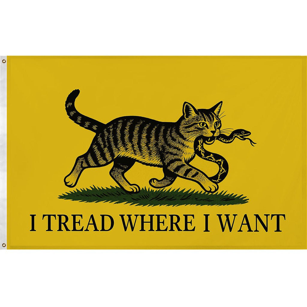 Original Underground I Tread Where I Want Flag