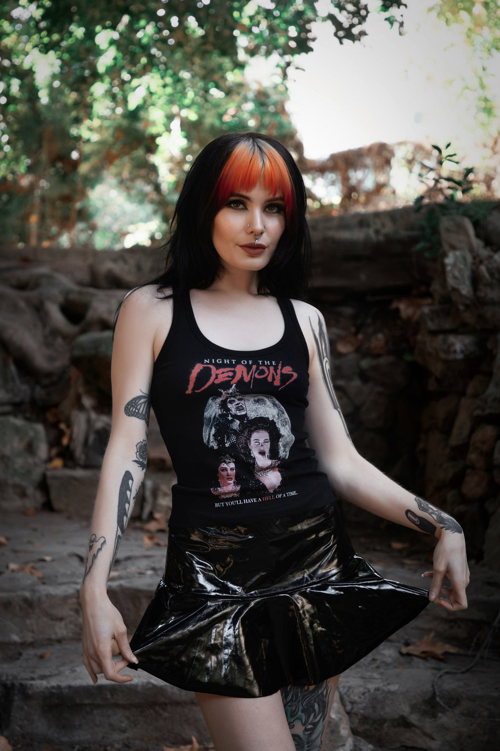 Vera's Eyecandy Night of the Demons Ribbed Tank Top