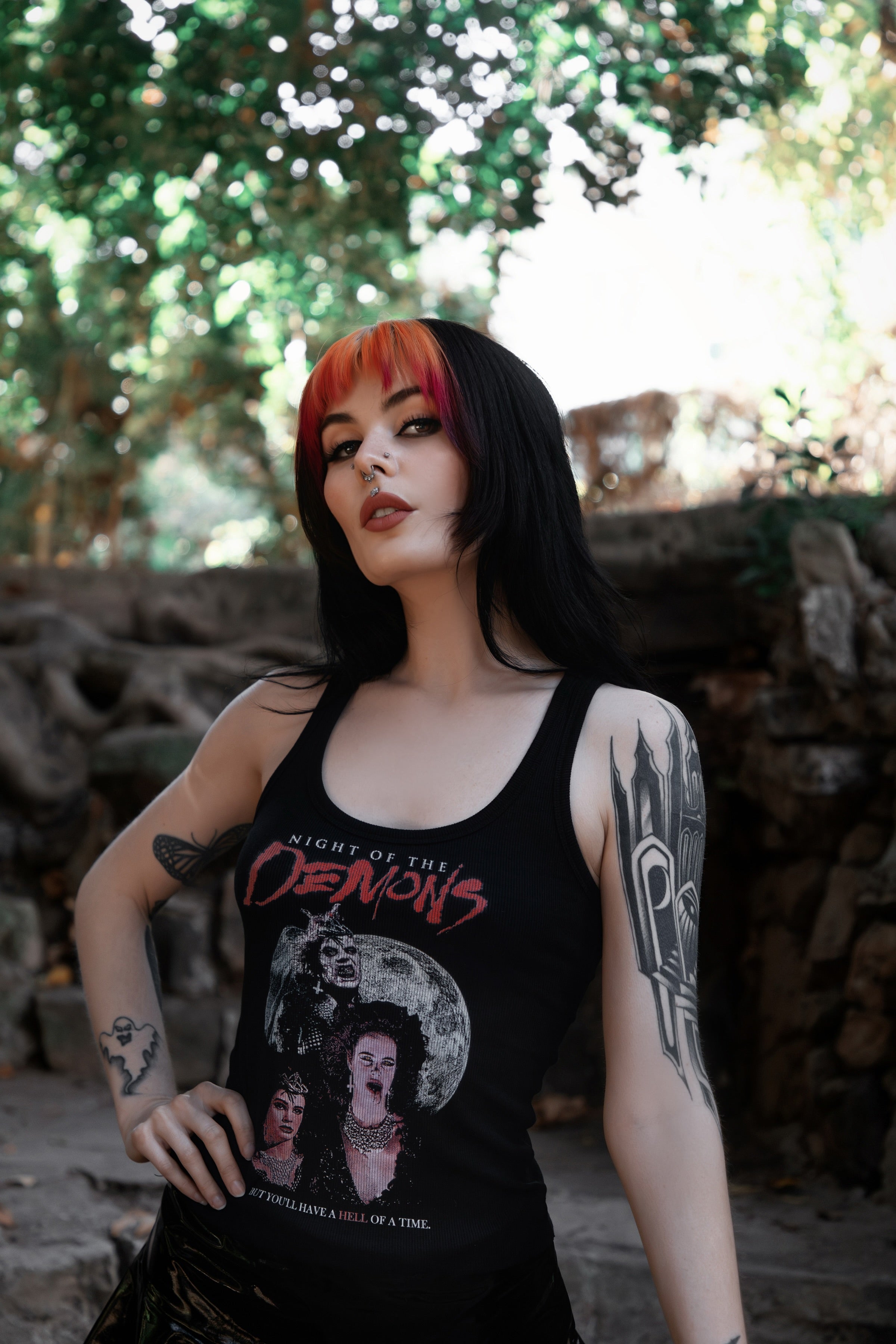 Vera's Eyecandy Night of the Demons Ribbed Tank Top