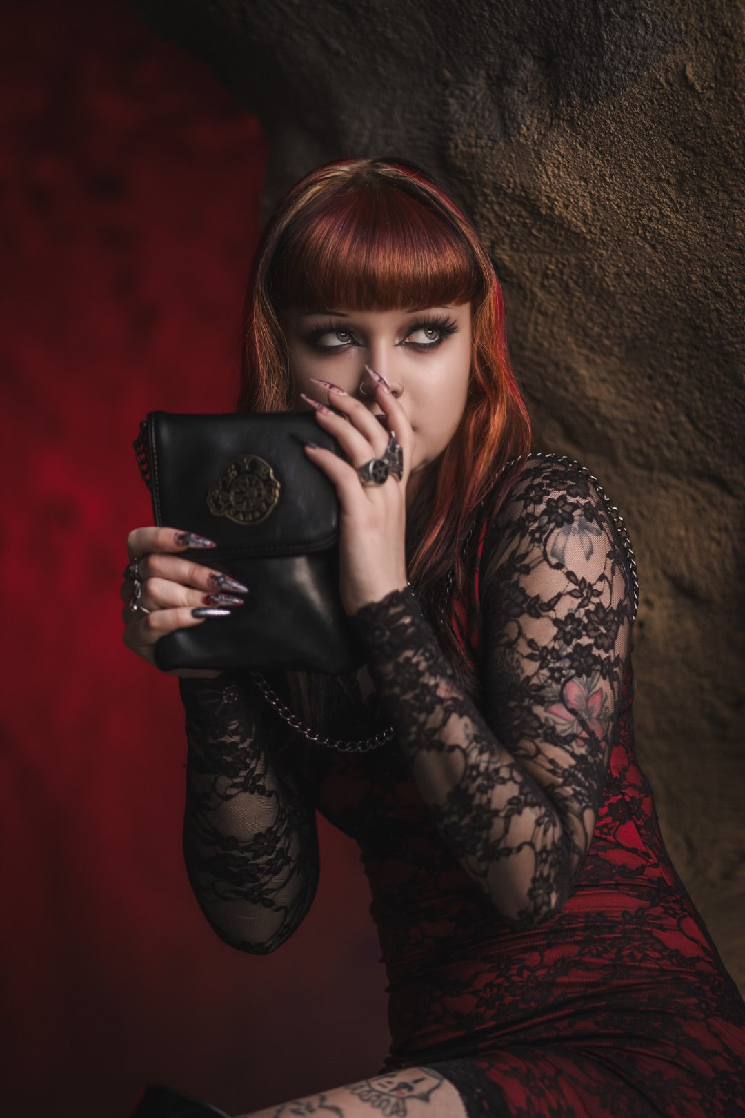 Vera's Eyecandy Mini Black Vegan Purse Bag