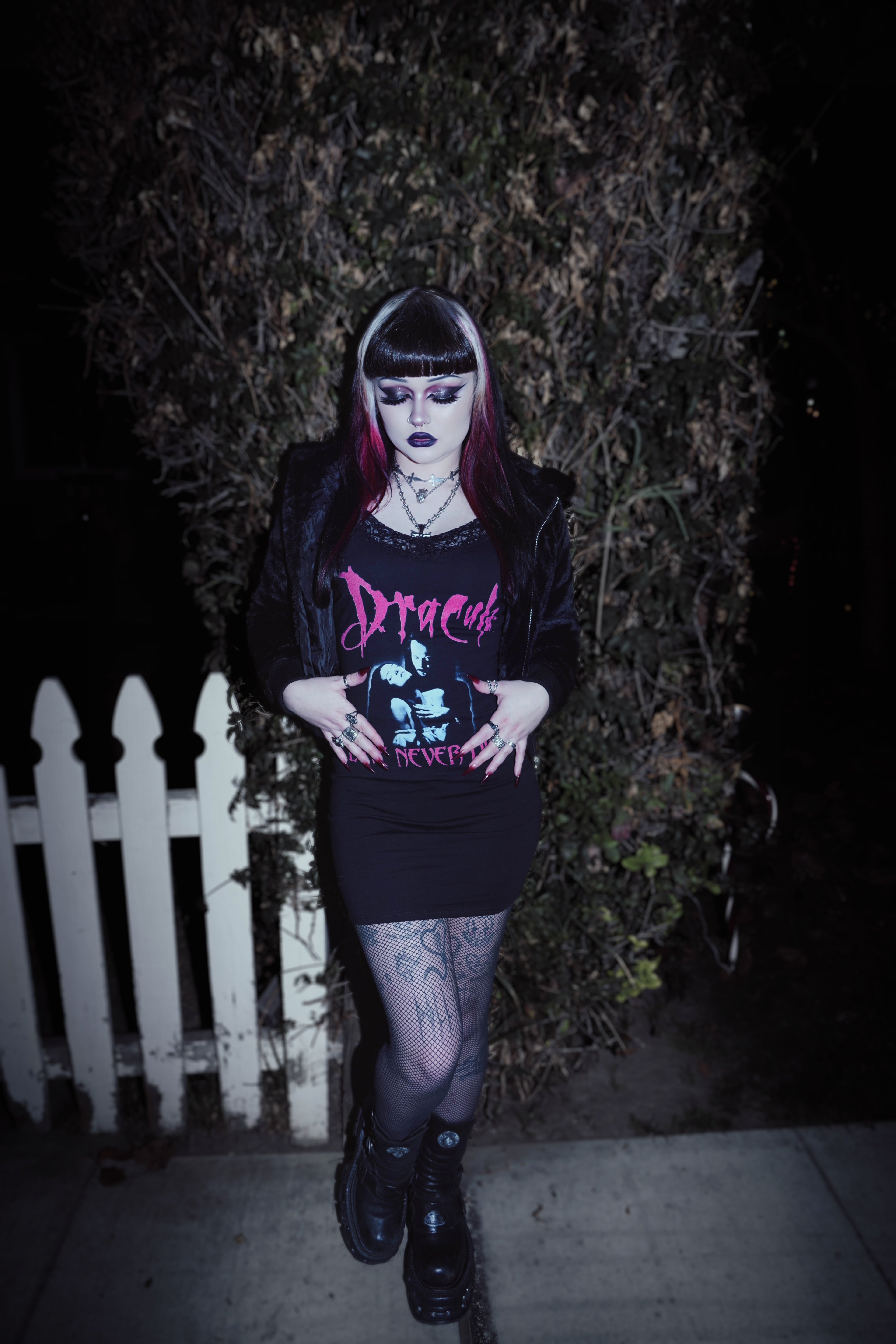 Vera's Eyecandy Dracula Love Never Dies Lace Strap Dress