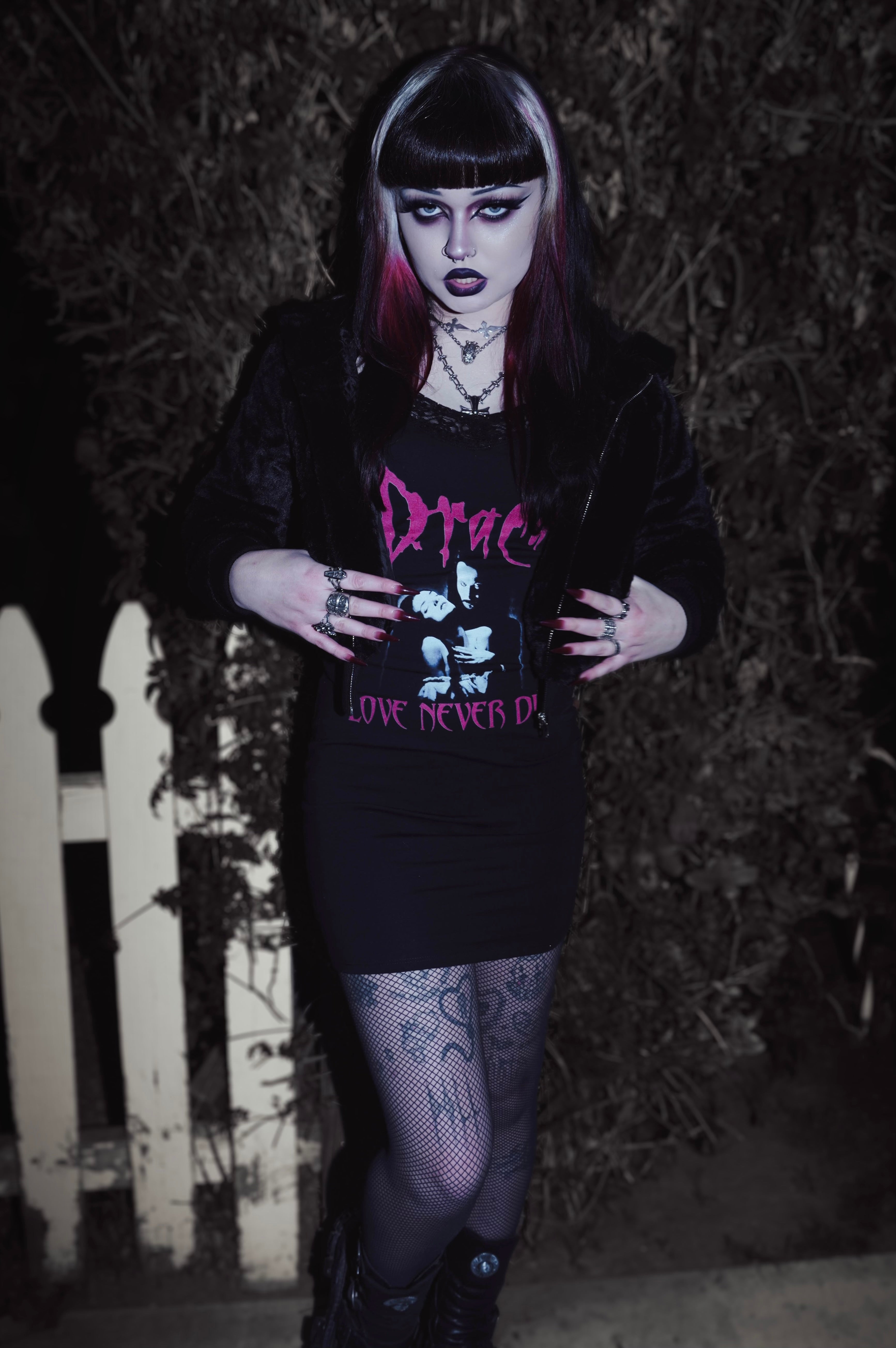 Vera's Eyecandy Dracula Love Never Dies Lace Strap Dress