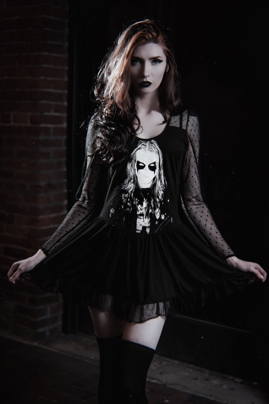 Vera's Eyecandy Dead Ballerina Metal Band Dress