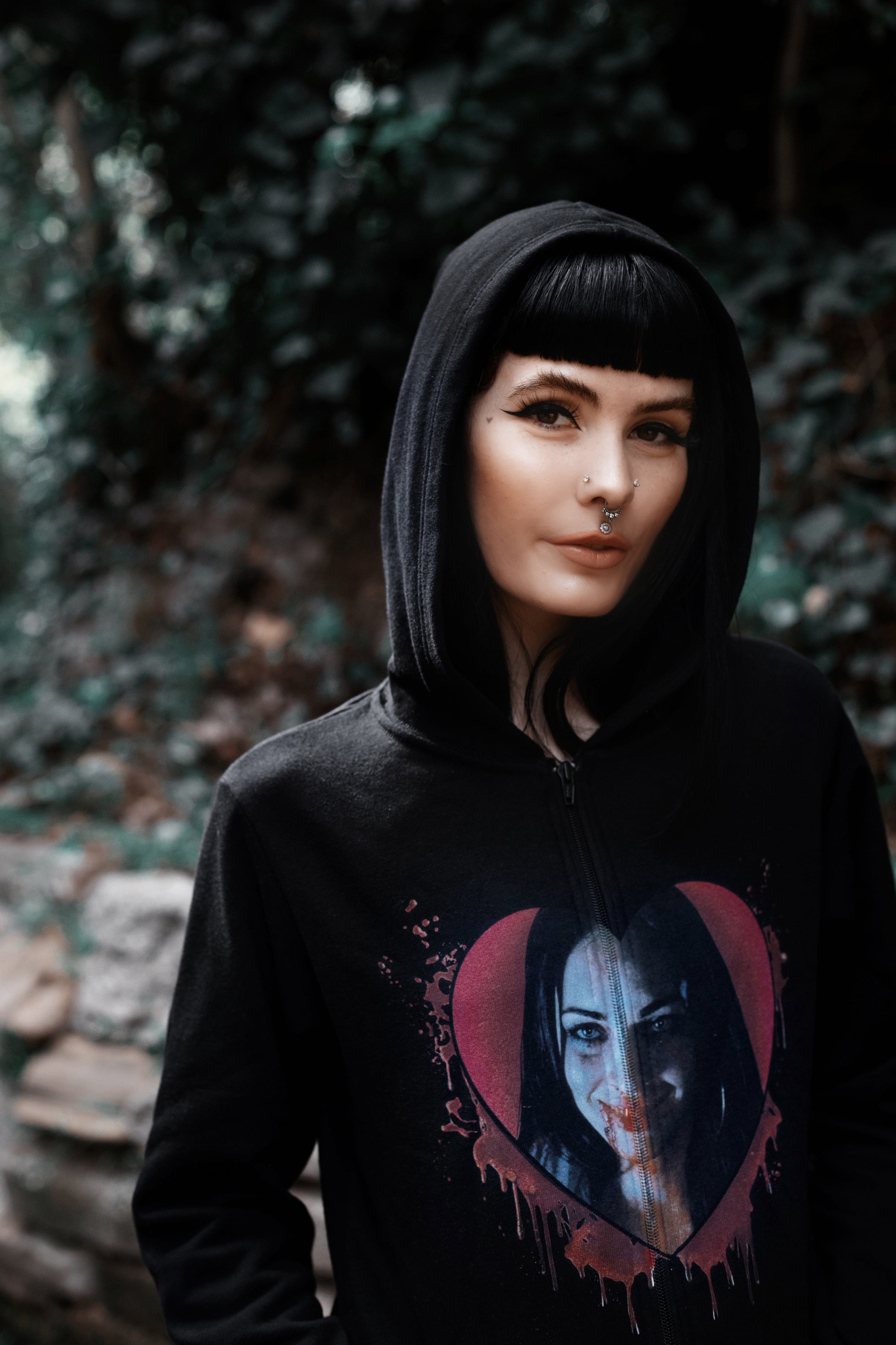 Vera's Eyecandy Jennifer's Body Horror Movie Zipped Hoodie