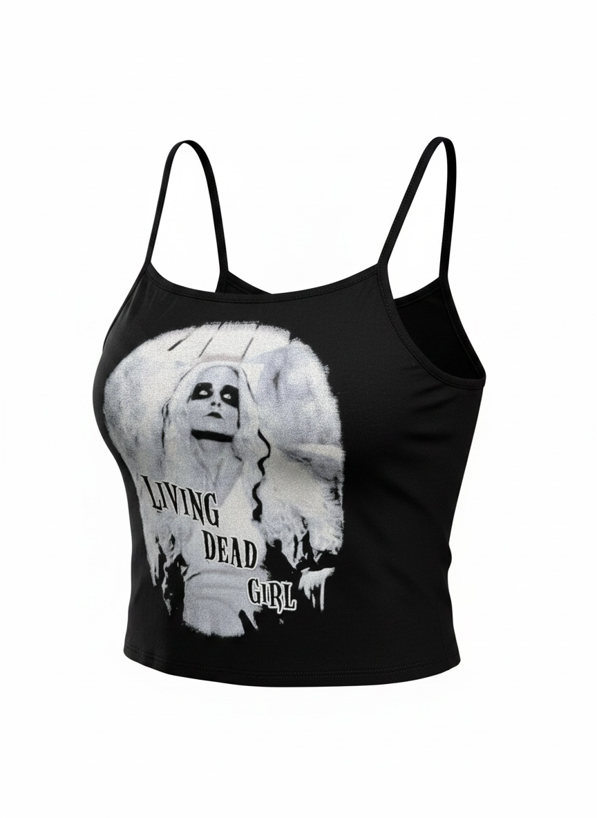 Vera's Eyecandy Living Dead Girl Mini Cropped Tank Top