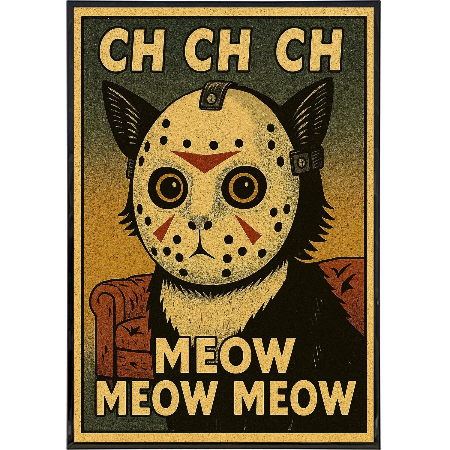Jason the Cat Friday the Thirteenth Original Poster Print