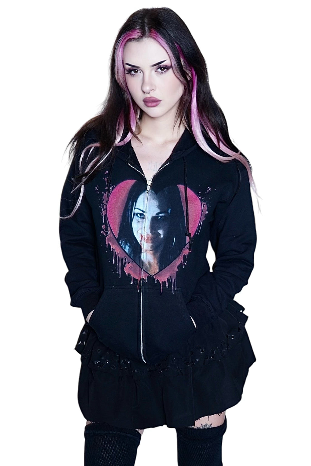 Vera's Eyecandy Jennifer's Body Horror Movie Zipped Hoodie