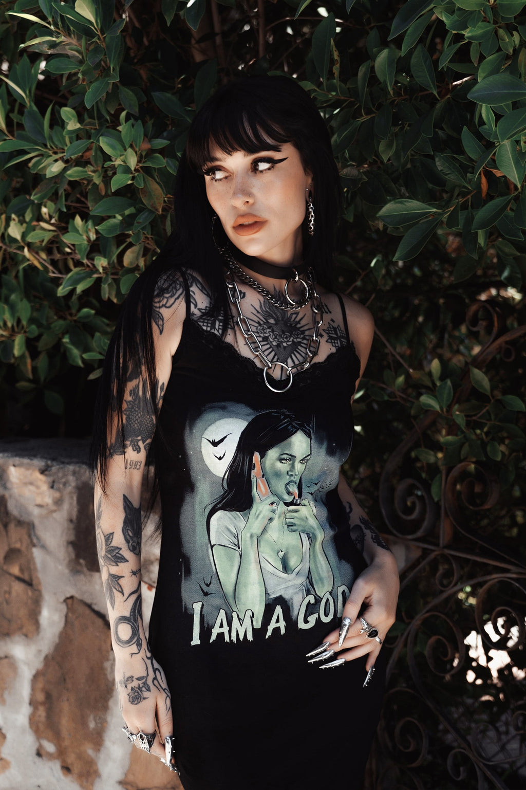 Vera's Eyecandy Jennifer's Body Lace Strap Dress "I am God"