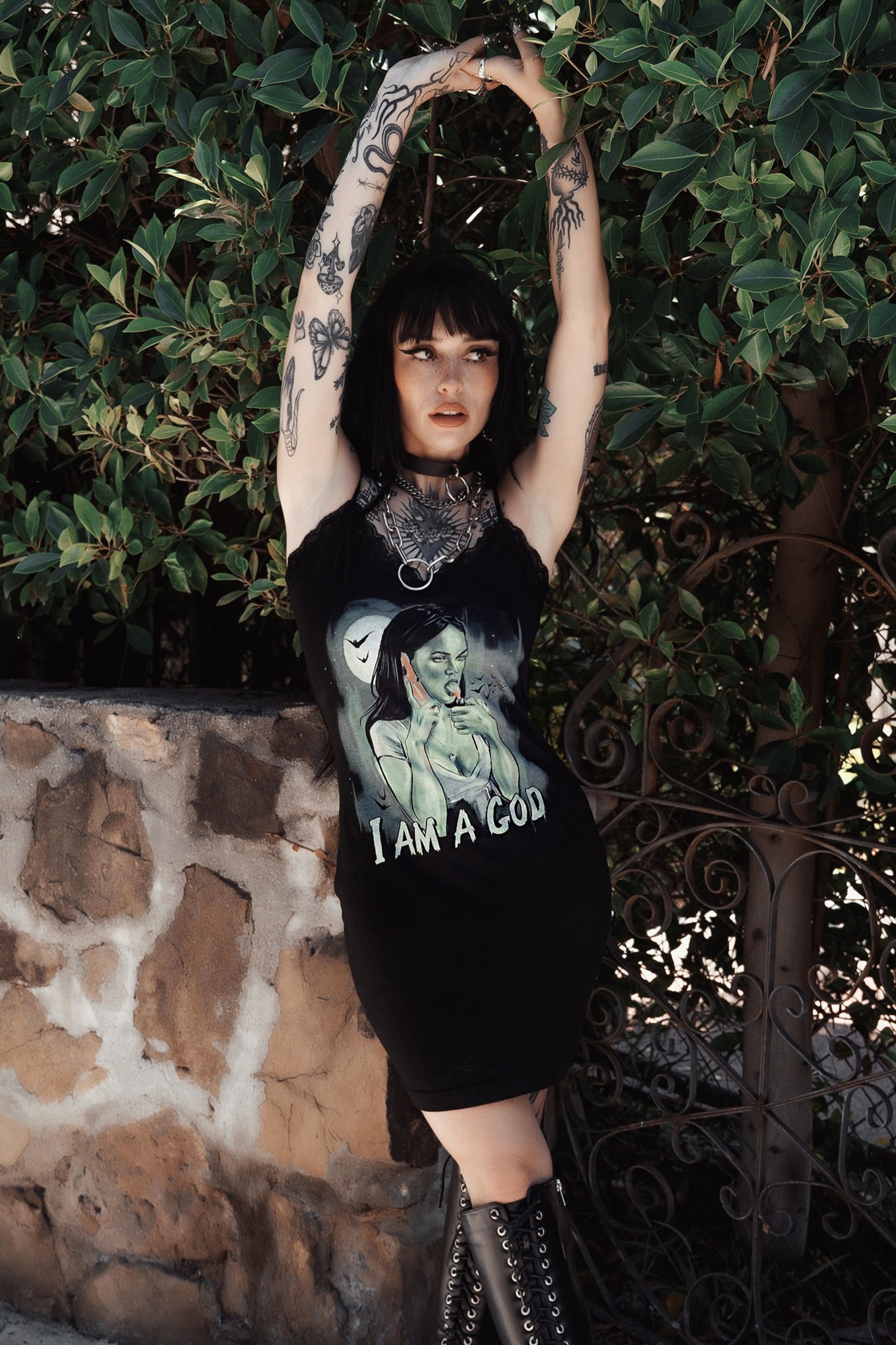 Vera's Eyecandy Jennifer's Body Lace Strap Dress "I am God"