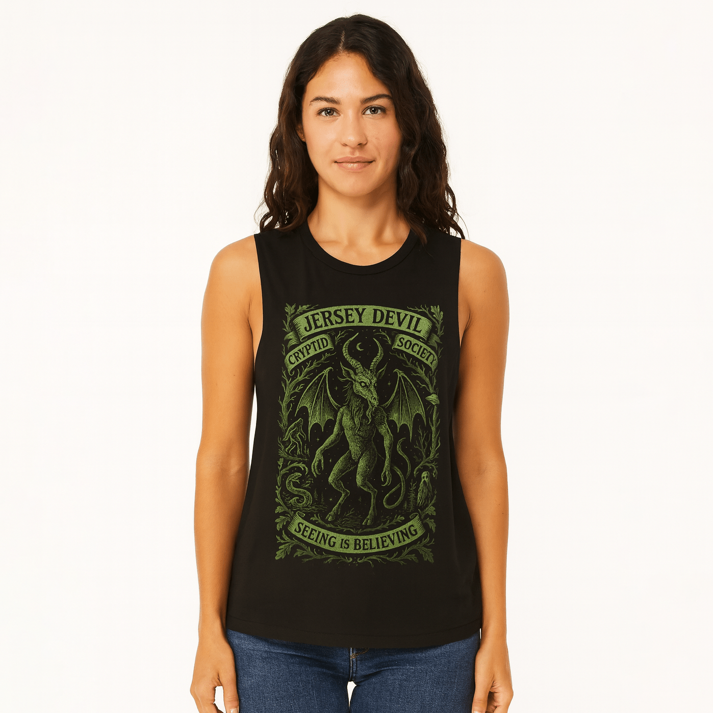 Original Underground Jersey Devil Cryptid Society Girls Tank