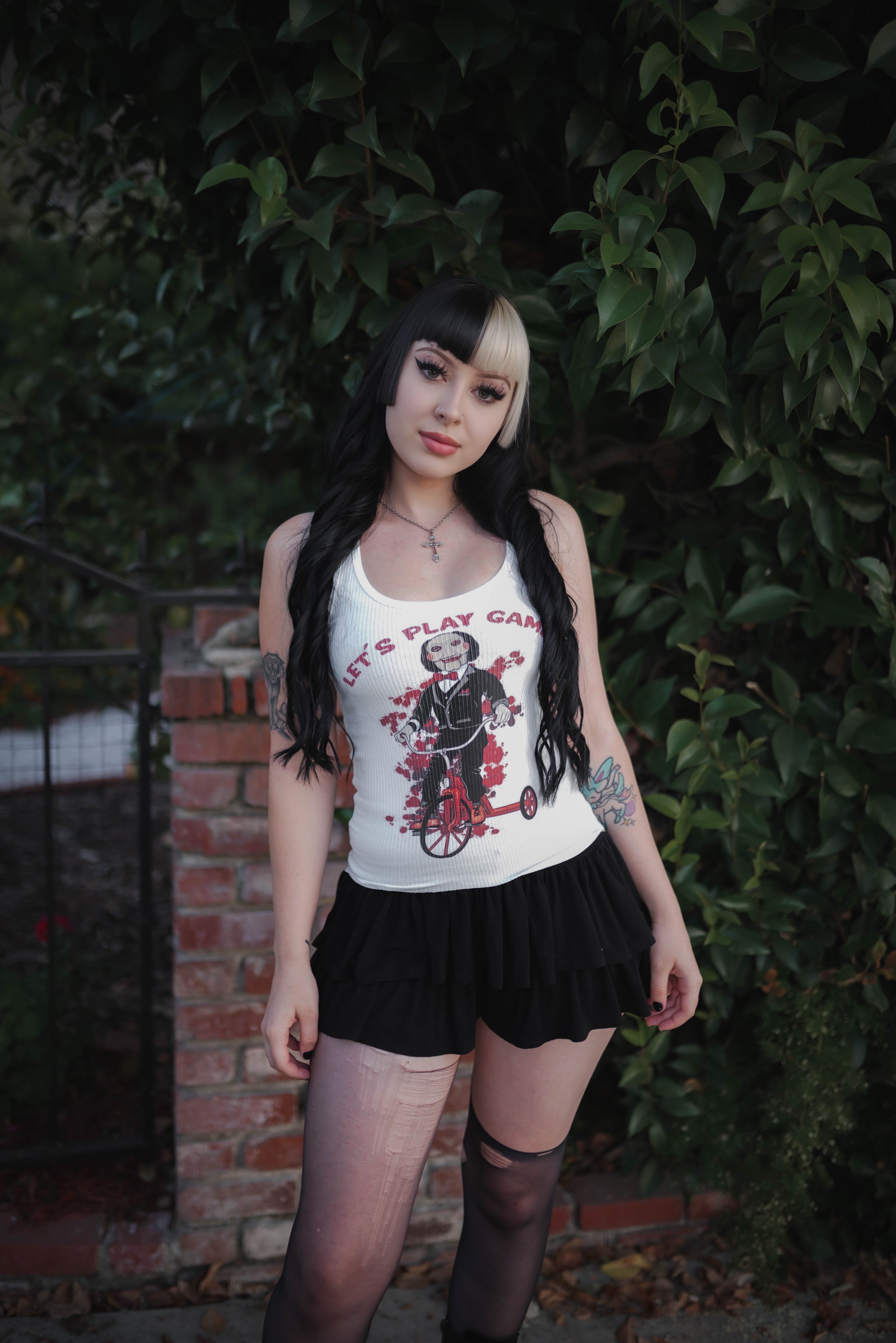 Vera's Eyecandy Jigsaw 'Let's Play Games' Ribbed Tank Top