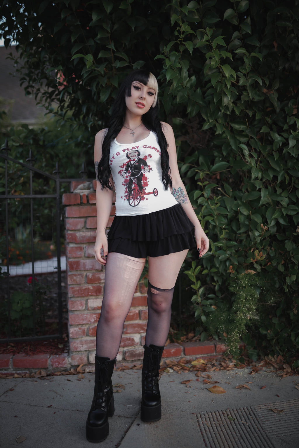 Vera's Eyecandy Jigsaw 'Let's Play Games' Ribbed Tank Top
