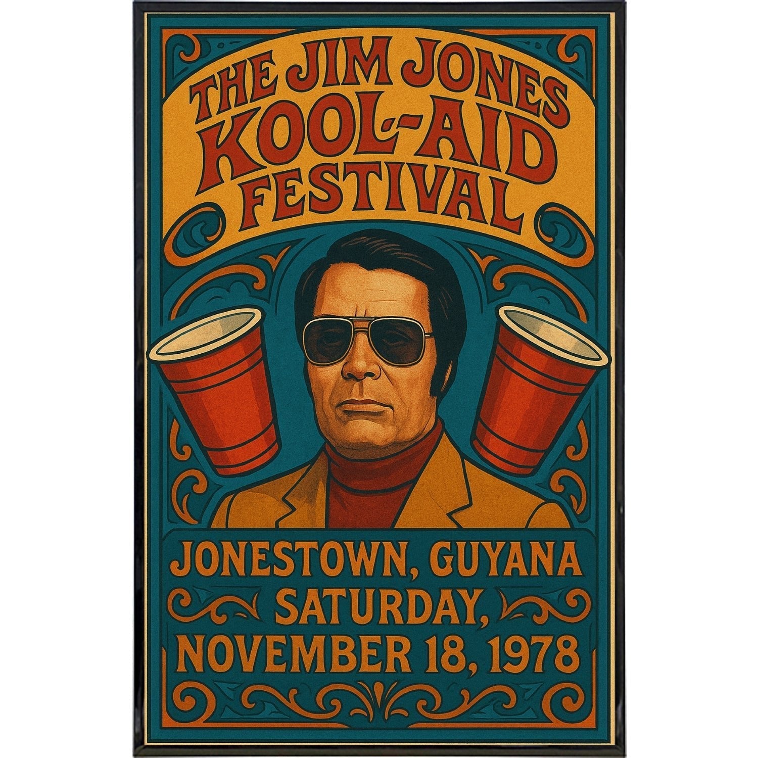 Jim Jones Festival Wall Art Poster Print