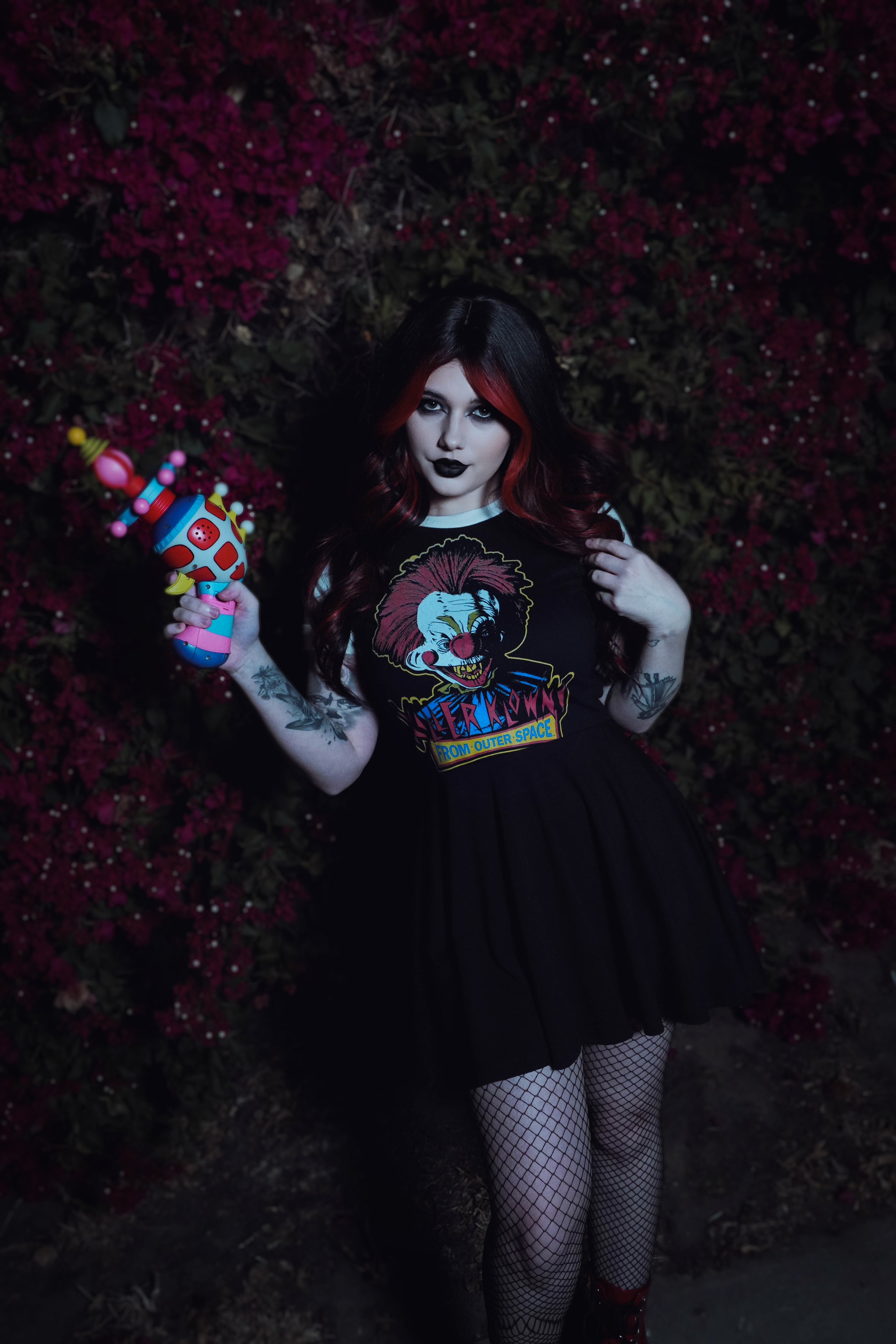 Vera's Eyecandy Killer Klowns From Outer Space Baby Doll Dress