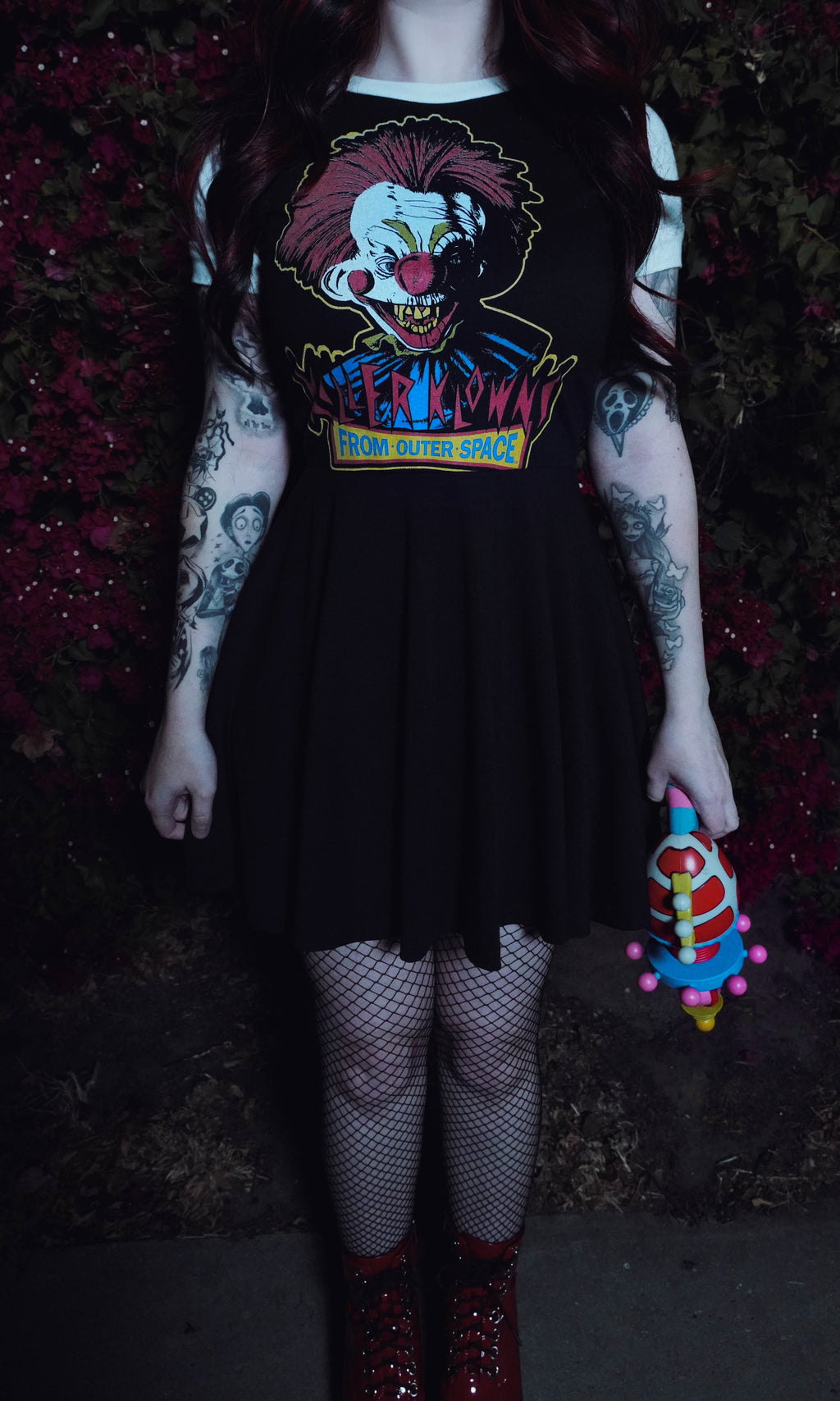 Vera's Eyecandy Killer Klowns From Outer Space Baby Doll Dress