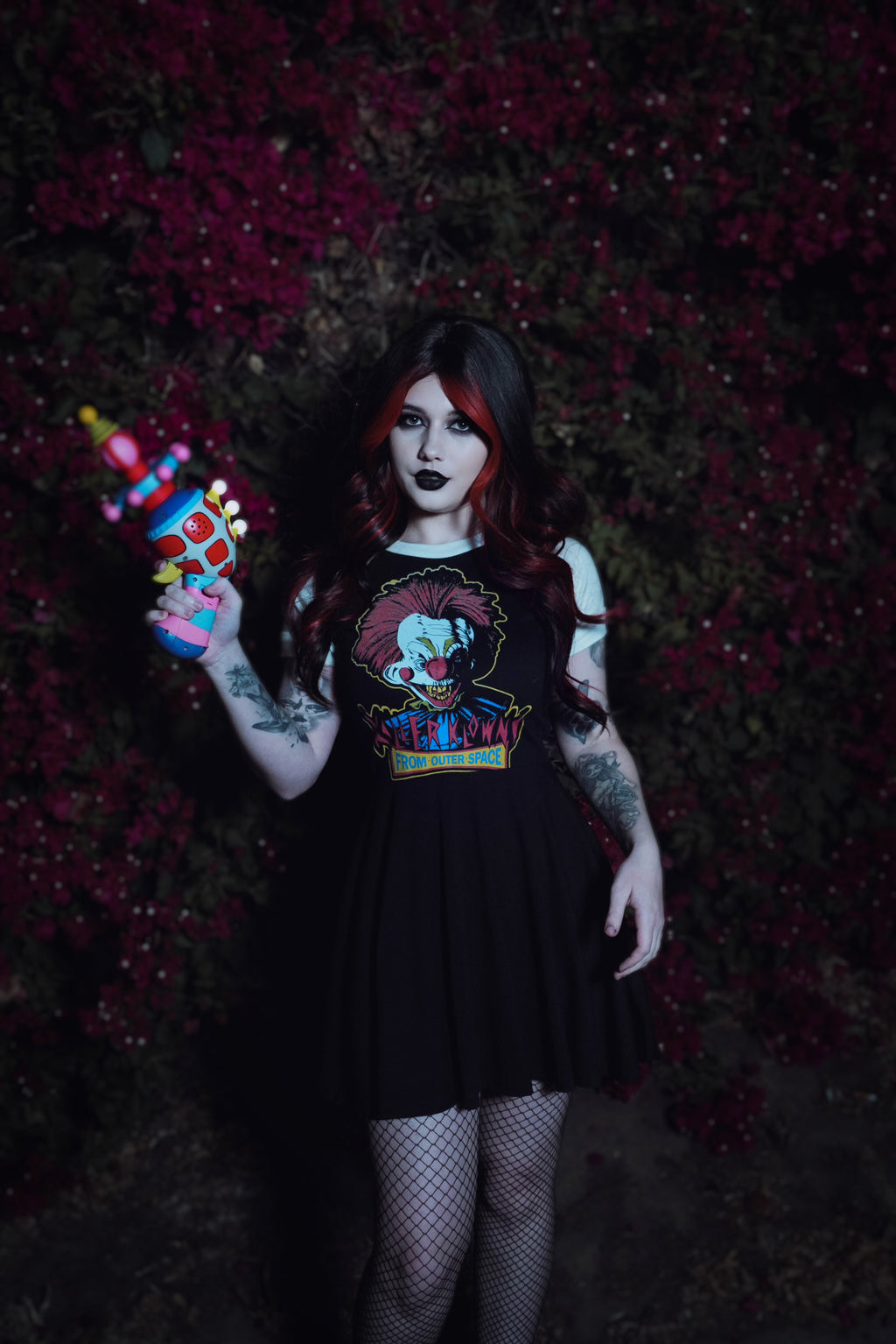 Vera's Eyecandy Killer Klowns From Outer Space Baby Doll Dress