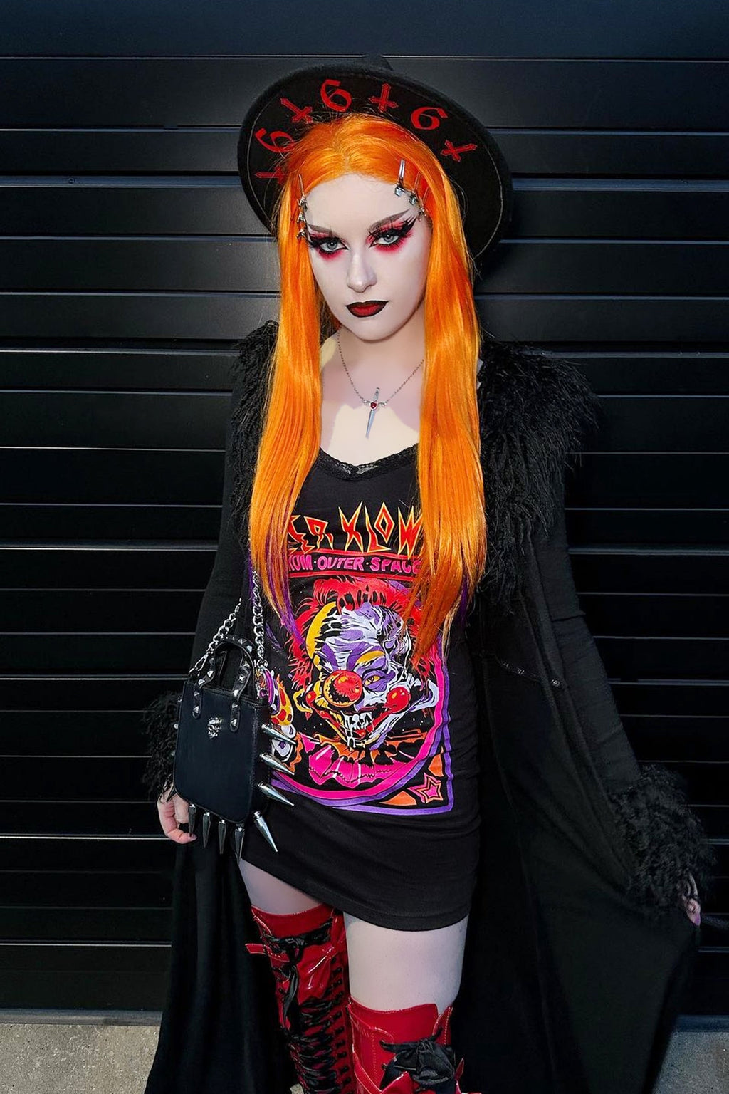 Vera's Eyecandy Killer Klowns Lace Strap Dress