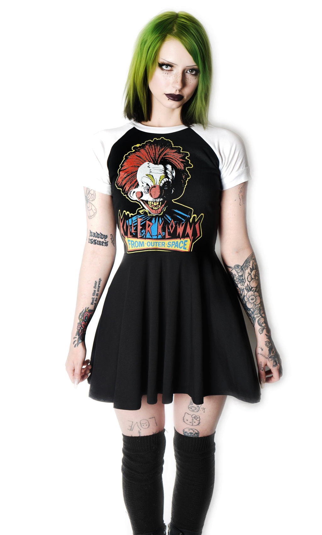 Vera's Eyecandy Killer Klowns From Outer Space Baby Doll Dress