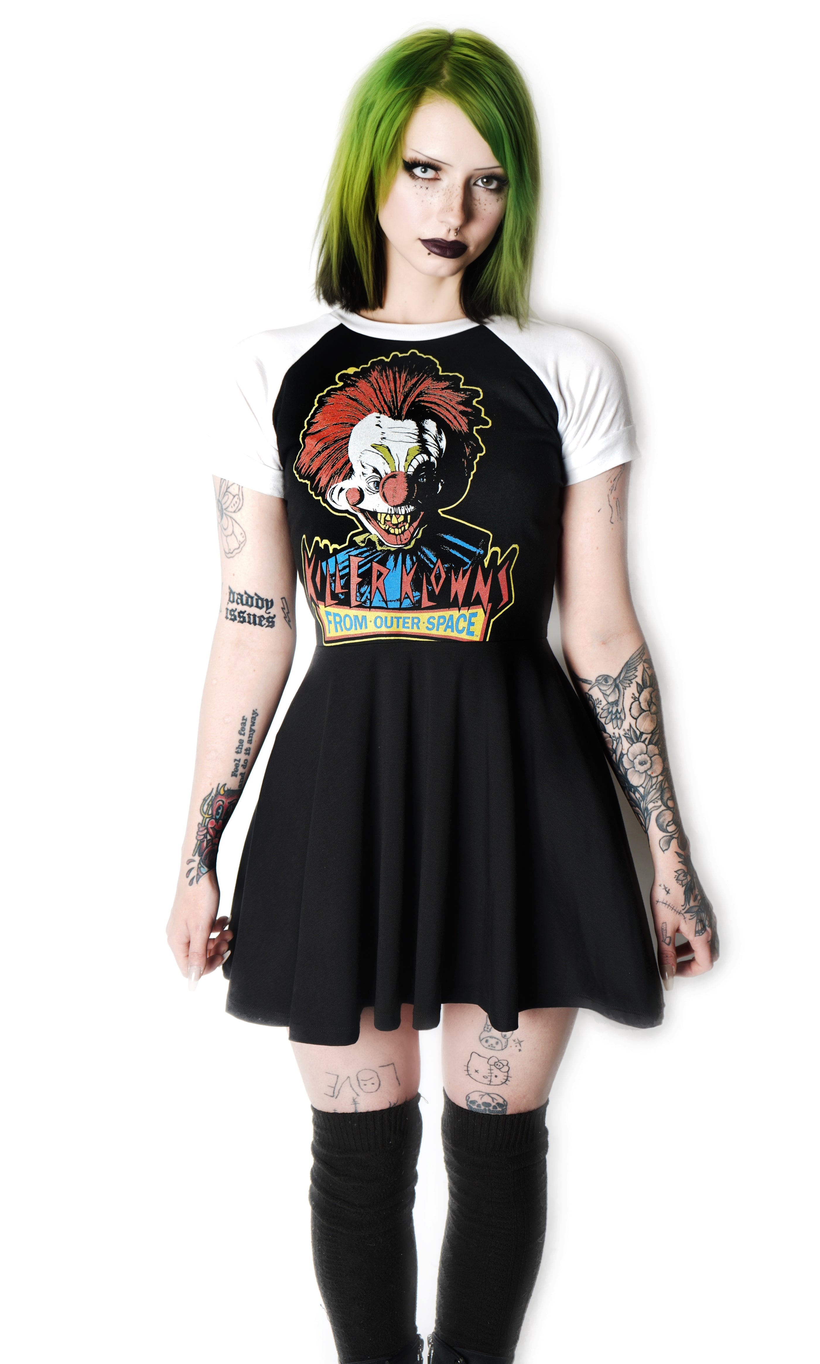 Vera's Eyecandy Killer Klowns From Outer Space Baby Doll Dress