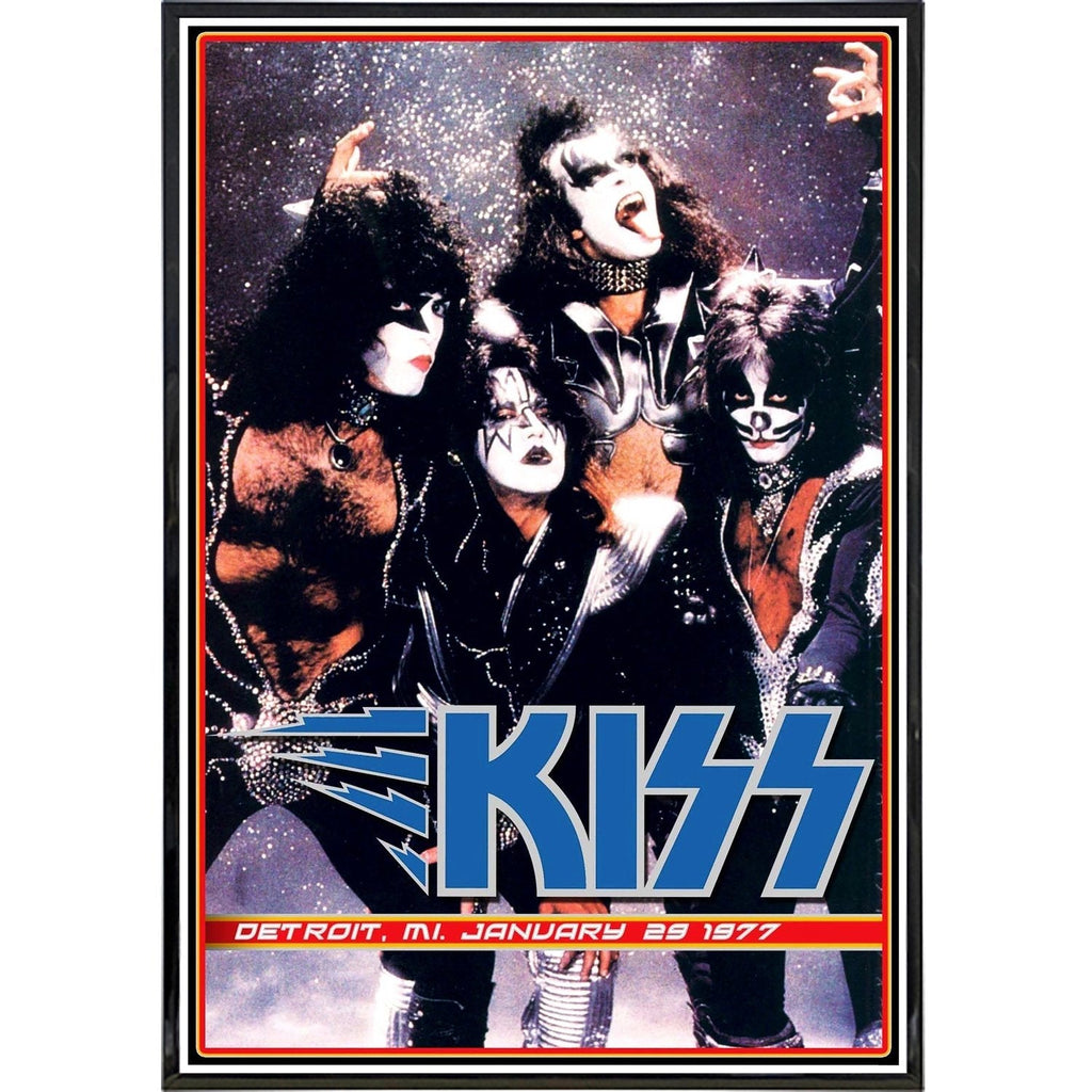 KISS 1977 Show Vintage Concert Poster Print
