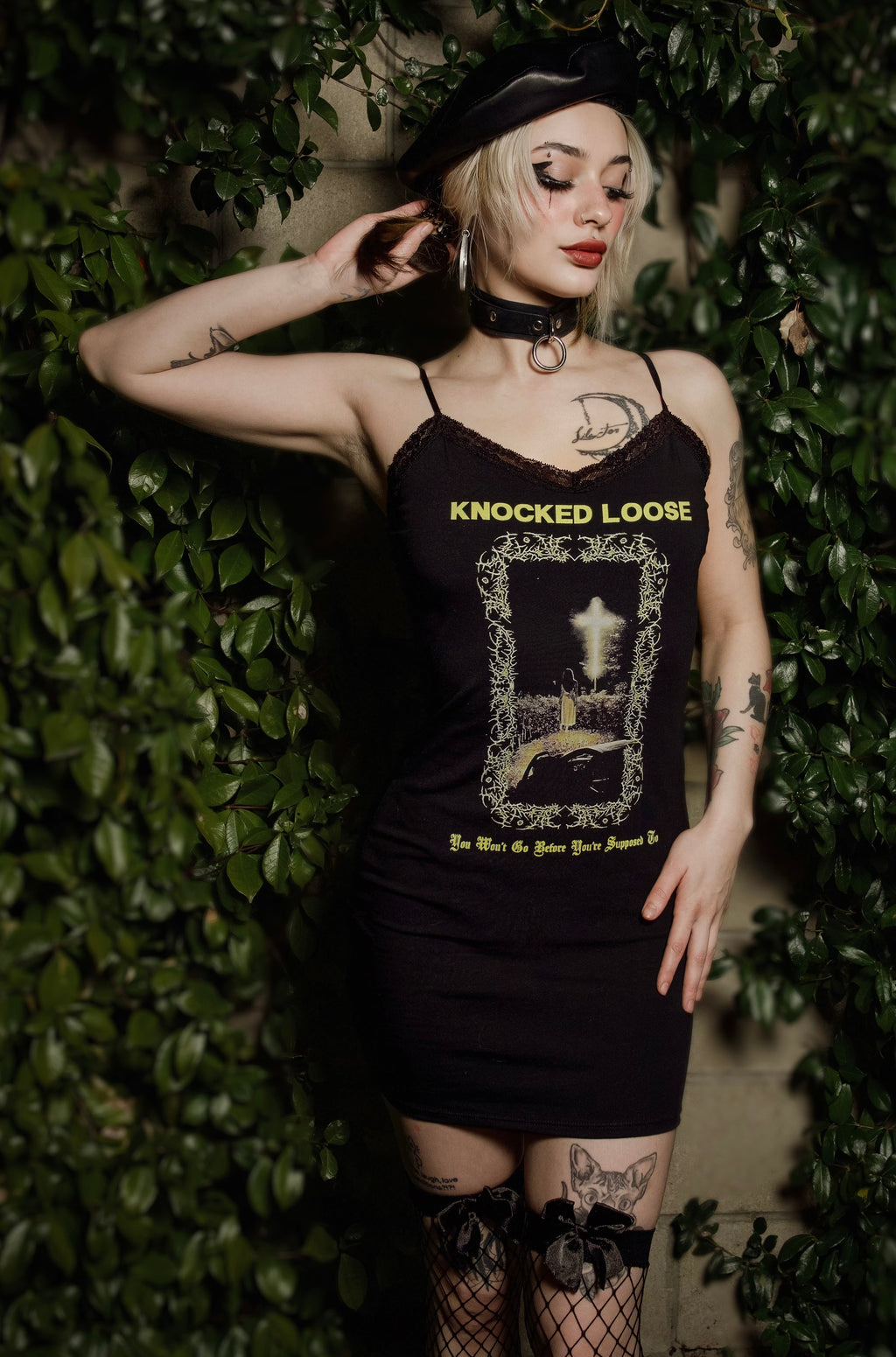 Vera's Eyecandy Knocked Loose Lace Strap Punk Dress