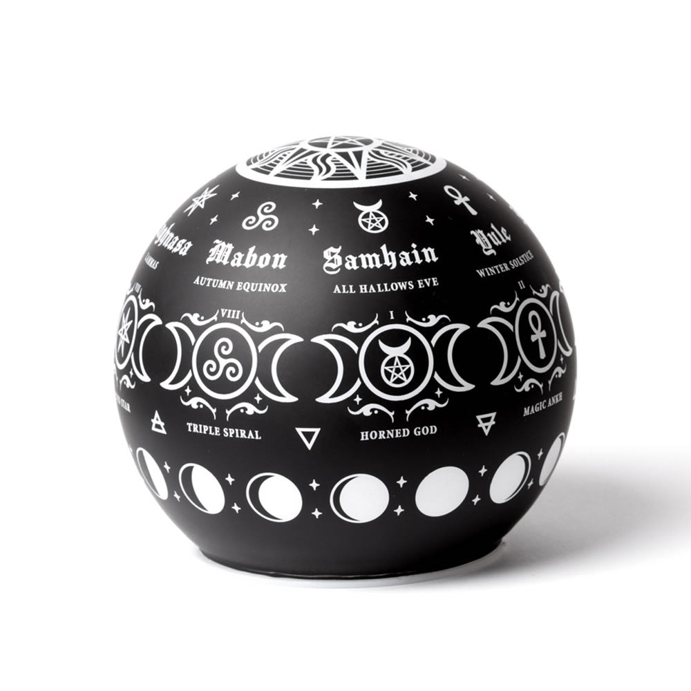Alchemy Gothic Pagan Calendar Symbols LED Globe Light LED3