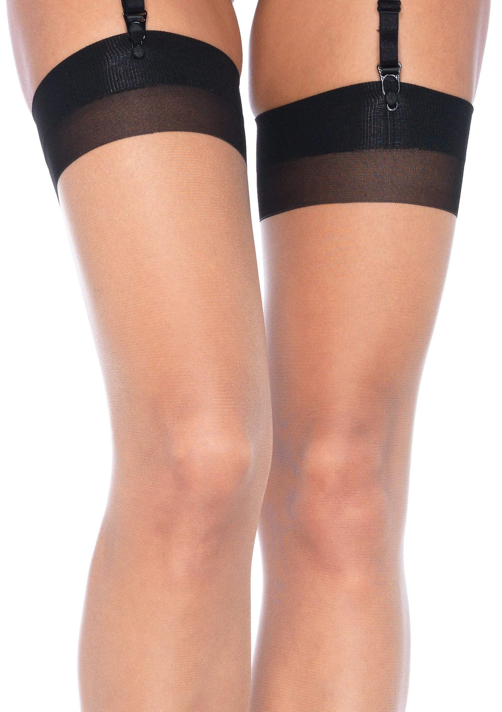 Leg Avenue Grace Cuban Contrast Heel Stockings