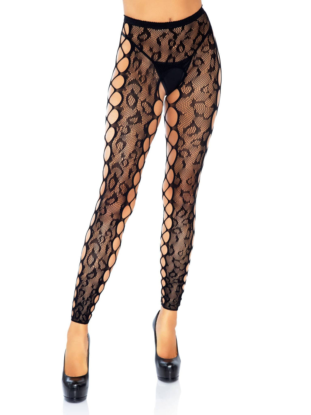 Leg Avenue Lexi Leopard Footless Tights