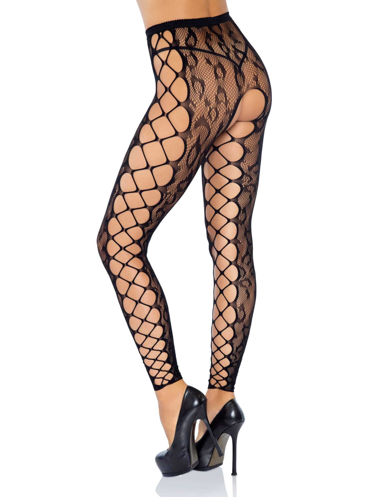 Leg Avenue Lexi Leopard Footless Tights